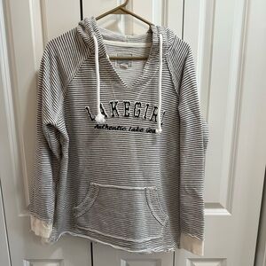 Lakegirl Striped Hoodie with Lakegirl Logo